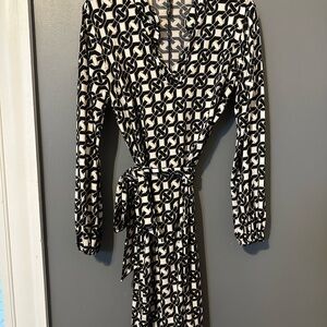 Laundry by Design Black/White/Gold Stretch Sheath Dress